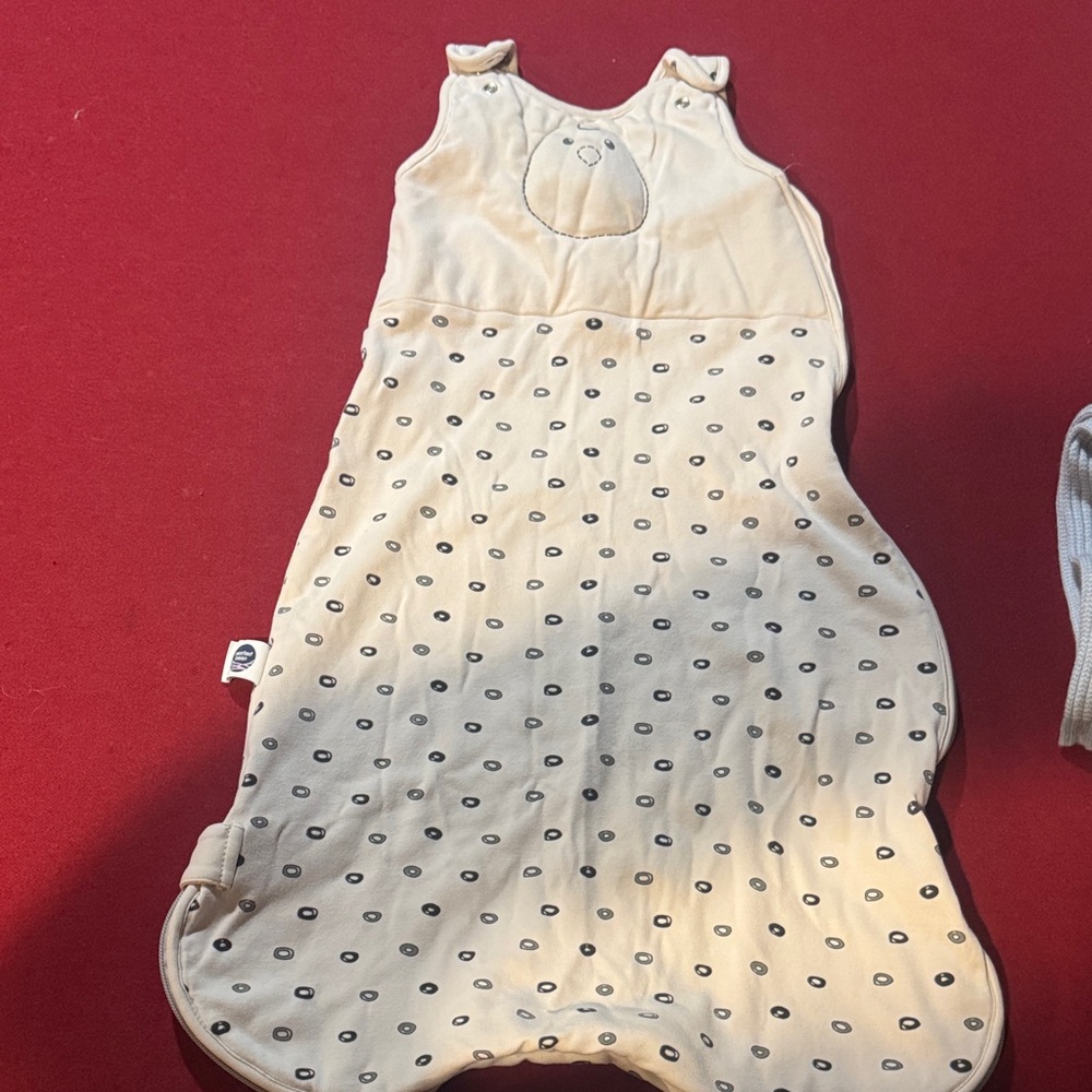 Nested Bean Cream Sleep Sack with Black Dots